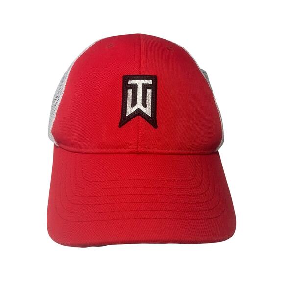 Nike Tiger Woods Collection TW Golf Hat - Mesh/Net
 Adjustable - Red/White - Picture 1 of 7